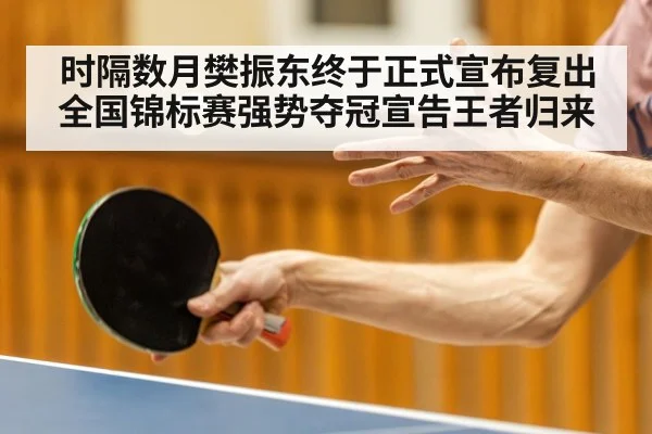 时隔数月樊振东终于正式宣布复出全国锦标赛强势夺冠宣告王者归来